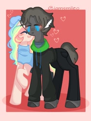 Size: 768x1024 | Tagged: safe, artist:iamsmileo, imported from derpibooru, oc, oc only, earth pony, pony, duo