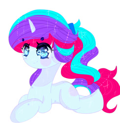 Size: 883x905 | Tagged: safe, artist:magicangelstarartist, imported from derpibooru, oc, oc only, earth pony, lying down, prone, side view, simple background, solo
