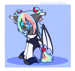 Size: 1475x1402 | Tagged: safe, artist:iamsmileo, imported from derpibooru, oc, oc only, bat pony, pony, solo