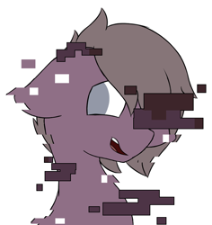 Size: 694x734 | Tagged: safe, artist:starstrucksocks, imported from derpibooru, oc, oc only, earth pony, pony, digital art, earth pony oc, error, eyes open, glitch, open mouth, simple background, solo, white background