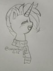 Size: 1560x2080 | Tagged: safe, artist:iamsmileo, imported from derpibooru, oc, oc only, pony, unicorn, solo, traditional art