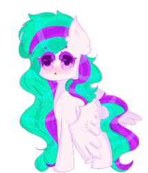 Size: 828x965 | Tagged: safe, artist:magicangelstarartist, imported from derpibooru, oc, oc only, pegasus, blushing, multicolored hair, simple background, solo, transparent background