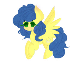 Size: 979x816 | Tagged: safe, artist:magicangelstarartist, imported from derpibooru, oc, oc only, pegasus, pony, female, floating, mare, side view, simple background, solo