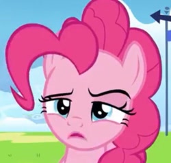 Size: 577x549 | Tagged: safe, imported from derpibooru, screencap, pinkie pie, earth pony, pony, cropped, episode needed, solo