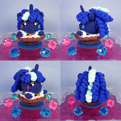 Size: 1000x1000 | Tagged: safe, artist:facja, imported from derpibooru, princess luna, alicorn, pony, amigurumi, crochet, plushie, retro