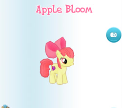 Size: 395x353 | Tagged: safe, imported from derpibooru, screencap, apple bloom, pony, gameloft, my little pony: magic princess