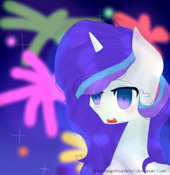 Size: 881x907 | Tagged: safe, artist:magicangelstarartist, imported from derpibooru, oc, oc only, pony, unicorn, female, fireworks, mare, simple background, solo