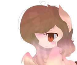 Size: 968x825 | Tagged: safe, artist:magicangelstarartist, imported from derpibooru, oc, oc only, pegasus, pony, bust, female, heart, mare, simple background, solo