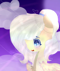 Size: 825x969 | Tagged: safe, artist:magicangelstarartist, imported from derpibooru, oc, oc only, pegasus, pony, commission, female, mare, side view, simple background, solo, sparkly eyes, wingding eyes