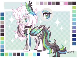 Size: 3064x2320 | Tagged: safe, artist:mint-light, imported from derpibooru, oc, oc only, bat pony, bat pony oc, checkered background, female, frown, looking at you, multicolored coat, multicolored hair, multicolored mane, signature, solo