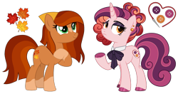 Size: 1807x957 | Tagged: safe, artist:strawberry-spritz, imported from derpibooru, oc, oc only, earth pony, pony, unicorn, base used, female, magical gay spawn, magical lesbian spawn, mare, offspring, parent:mud briar, parent:sassy saddles, parent:sunburst, parent:suri polomare, simple background, transparent background