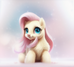 Size: 568x512 | Tagged: safe, imported from derpibooru, fluttershy, pegasus, pony, ai content, ai generated, chest fluff, cute, female, fluffy, mare, solo