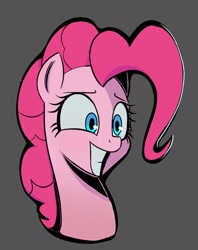 Size: 1010x1276 | Tagged: safe, artist:ponconcarnal, imported from derpibooru, pinkie pie, earth pony, pony, bust, smiling, solo