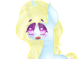 Size: 1024x768 | Tagged: safe, artist:magicangelstarartist, imported from derpibooru, oc, oc only, oc:silver star, pony, female, half body, mare, simple background, solo, watermark