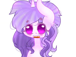 Size: 1024x768 | Tagged: safe, artist:magicangelstarartist, imported from derpibooru, oc, oc only, pony, unicorn, blushing, bust, female, mare, open mouth, simple background, solo