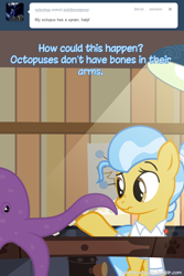 Size: 600x900 | Tagged: safe, artist:adiwan, imported from derpibooru, doctor fauna, earth pony, octopus, pony, ask the vet pony, ask, lamp, solo