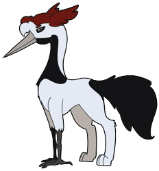 Size: 1049x1131 | Tagged: safe, artist:brainiac, imported from derpibooru, oc, oc:koji, griffon, fallout equestria, fallout equestria:all things unequal (pathfinder), japanese crane griffon, male, solo, wingless