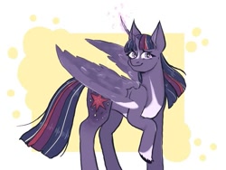 Size: 719x540 | Tagged: safe, artist:goblin, imported from derpibooru, twilight sparkle, alicorn, solo, twilight sparkle (alicorn), wings