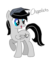 Size: 750x855 | Tagged: safe, imported from derpibooru, oc, oc:chopsticks, pegasus, pony, base used, female, hat, mare, rule 63, simple background, solo, white background