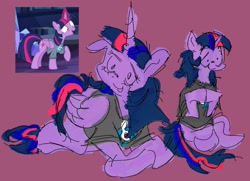 Size: 1237x897 | Tagged: safe, artist:riptyde164, imported from derpibooru, screencap, twilight sparkle, alicorn, pony, clothes, shirt, sketch, smiling, solo, t-shirt, twilight sparkle (alicorn)