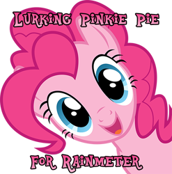 Size: 500x507 | Tagged: safe, artist:bucketofwhales, artist:donkoopa, imported from derpibooru, part of a set, pinkie pie, earth pony, pony, :d, animated at source, bust, happy, looking at you, open mouth, open smile, part of a series, portrait, rainmeter, simple background, smiling, solo, transparent background