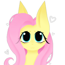 Size: 550x550 | Tagged: safe, artist:_svmm3rr, imported from derpibooru, fluttershy, pegasus, pony, female, heart, looking at you, mare, simple background, solo, transparent background