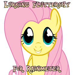 Size: 1000x1015 | Tagged: safe, artist:donkoopa, artist:flamingo1986, imported from derpibooru, part of a set, fluttershy, pegasus, pony, animated at source, happy, looking at you, part of a series, rainmeter, simple background, smiling, solo, transparent background