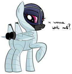 Size: 1433x1472 | Tagged: artist needed, safe, imported from derpibooru, oc, oc only, oc:natasha, original species, plane pony, butt, butt engines, confused, cute, female, fighter, jet fighter, looking at you, magenta eyes, mare, mig-31, mig-31 foxhound, mikoyan-gurevich mig-31, ocbetes, plane, plot, raised hoof, simple background, solo, u wot m8, underhoof, white background