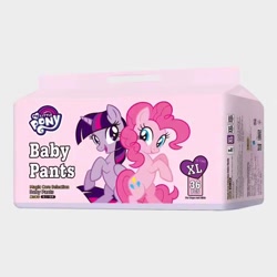 Size: 800x800 | Tagged: safe, imported from derpibooru, pinkie pie, twilight sparkle, diaper, irl, photo