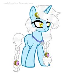 Size: 718x836 | Tagged: safe, artist:bitchbases, artist:magicangelstarartist, imported from derpibooru, oc, oc only, pony, unicorn, base used, birthday gift art, female, gift art, jewelry, mare, necklace, simple background, solo