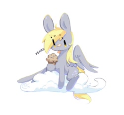 Size: 1229x1134 | Tagged: safe, artist:bubbletea, imported from derpibooru, derpy hooves, pegasus, pony, cloud, female, food, mare, muffin, solo, tongue out