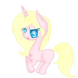 Size: 768x768 | Tagged: safe, artist:magicangelstarartist, imported from derpibooru, oc, oc only, pony, unicorn, female, heart, heart eyes, mare, side view, simple background, solo, wingding eyes