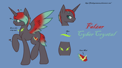 Size: 1500x844 | Tagged: safe, artist:firedragonmoon15, imported from derpibooru, oc, alicorn, pony, brown coat, colored wings, cutie mark, green eyes, green mane, green tail, looking at you, multicolored wings, red mane, red tail, reference sheet, simple background, solo, tail, two toned mane, two toned tail, wings