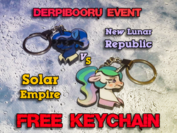 Size: 1280x960 | Tagged: safe, artist:made_by_franch, imported from derpibooru, princess celestia, princess luna, alicorn, craft, event, handmade, keychain, new lunar republic, present, solar empire, solo