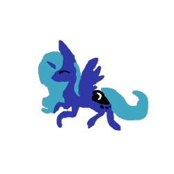 Size: 512x512 | Tagged: safe, artist:redlilly255, imported from derpibooru, princess luna, alicorn, pony, eyes closed, lineless, simple background, solo, transparent background