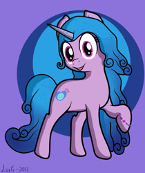 Size: 2480x2953 | Tagged: safe, artist:lurfy, imported from derpibooru, izzy moonbow, pony, unicorn, bracelet, cute, female, friendship bracelet, g5, izzybetes, jewelry, mare, open mouth, open smile, raised hoof, smiling, solo