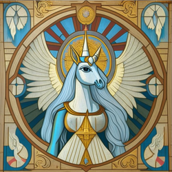 Size: 767x767 | Tagged: safe, imported from derpibooru, princess celestia, alicorn, anthro, ai assisted, ai content, clothes, dress, long hair, nimbus, solo, spread wings, wings