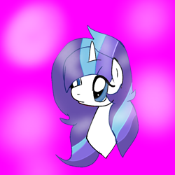 Size: 768x768 | Tagged: safe, artist:magicangelstarartist, imported from derpibooru, oc, oc only, oc:windy cloud, unicorn, bust, female, looking offscreen, mare, simple background, solo