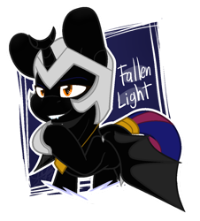 Size: 850x940 | Tagged: safe, artist:eivilpotter, imported from derpibooru, oc, oc only, oc:fallenlight, bat pony, armor, bat pony oc, simple background, solo