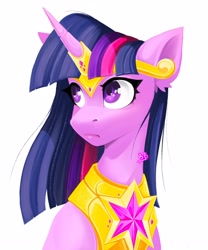 Size: 2500x3000 | Tagged: safe, artist:buvanybu, imported from derpibooru, twilight sparkle, alicorn, pony, female, jewelry, mare, regalia, simple background, solo, twilight sparkle (alicorn), white background