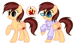 Size: 1280x753 | Tagged: safe, artist:vi45, imported from derpibooru, oc, pegasus, pony, clothes, female, glasses, mare, sdolo, simple background, sweater, white background