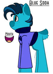 Size: 896x1248 | Tagged: safe, artist:eivilpotter, imported from derpibooru, oc, oc only, oc:blue soda, pony, female, mare, multicolored coat, reference, simple background, solo