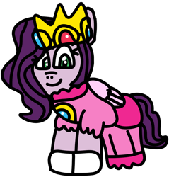 Size: 870x910 | Tagged: safe, artist:jadeharmony, imported from derpibooru, pipp petals, pegasus, pony, adorapipp, clothes, cosplay, costume, crossover, crown, cute, dress, female, g5, gloves, hoof gloves, jewelry, mare, princess peach, regalia, simple background, solo, super mario bros., transparent background