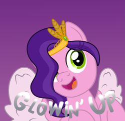 Size: 1319x1280 | Tagged: safe, artist:lynnthenerdkitty, imported from derpibooru, pipp petals, pegasus, pony, adorapipp, album, cute, g5, glowin' up, my little pony: a new generation, solo