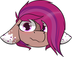 Size: 1829x1456 | Tagged: safe, artist:difis, imported from derpibooru, oc, oc:asteroid trail, pegasus, pony, cute, diabetes, ears back, emote, female, mare, pegasus oc, puppy dog eyes, solo