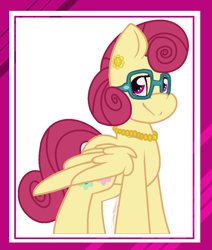 Size: 1012x1196 | Tagged: safe, artist:eivilpotter, imported from derpibooru, posey shy, pegasus, pony, female, glasses, jewelry, mare, necklace, simple background, solo