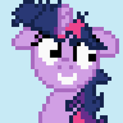 Size: 320x320 | Tagged: safe, artist:anxiouspon, imported from derpibooru, twilight sparkle, pony, unicorn, floppy ears, pixel art, simple background, twilight snapple, unicorn twilight