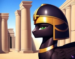 Size: 768x608 | Tagged: safe, imported from derpibooru, ai content, ai generated, egyptian headdress, egyptian pony, generator:purplesmart.ai, generator:stable diffusion