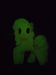 Size: 3120x4160 | Tagged: safe, imported from derpibooru, photographer:hollyn, pinkie pie, earth pony, pony, blind bag, creepy, glow in the dark, night, nightmare fuel, photo, toy