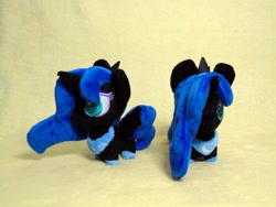 Size: 4096x3072 | Tagged: safe, artist:hellgacraft, imported from derpibooru, nightmare moon, alicorn, pony, chibi, duo, female, horn, irl, mare, peytral, photo, plushie, standing, wings